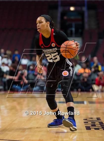 Thumbnail 2 in 2015 McDonald's All American Girls Game photogallery.