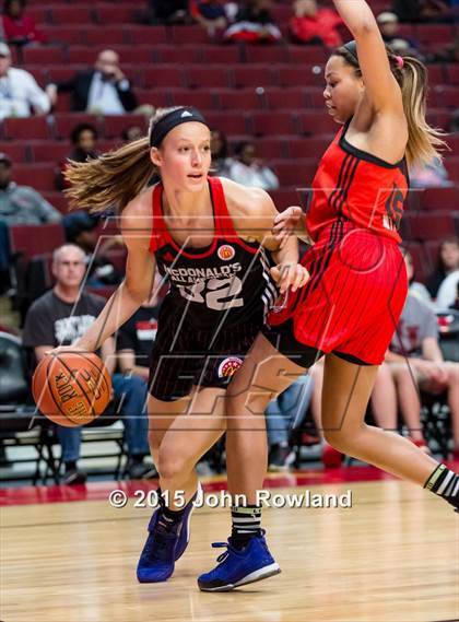 Thumbnail 2 in 2015 McDonald's All American Girls Game photogallery.