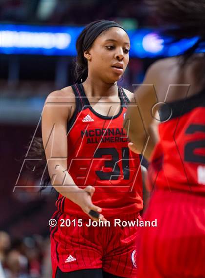 Thumbnail 2 in 2015 McDonald's All American Girls Game photogallery.