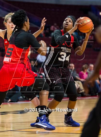 Thumbnail 3 in 2015 McDonald's All American Girls Game photogallery.