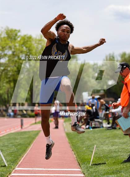 Thumbnail 2 in CHSAA Track & Field 5A Championships (Boys Long Jump) photogallery.