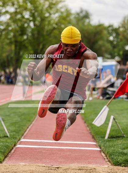 Thumbnail 2 in CHSAA Track & Field 5A Championships (Boys Long Jump) photogallery.