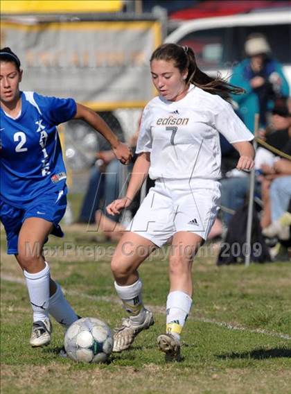 Thumbnail 2 in Xavier College Prep vs Edison (Excalibur Tournament) photogallery.