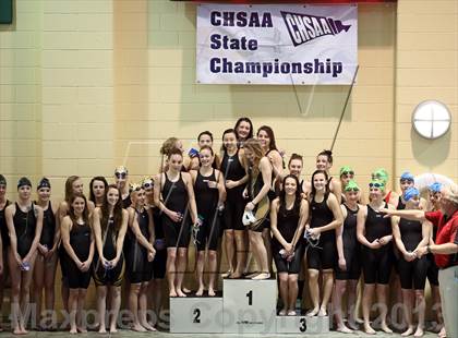 Thumbnail 1 in CHSAA 4A State Swimming Championships photogallery.