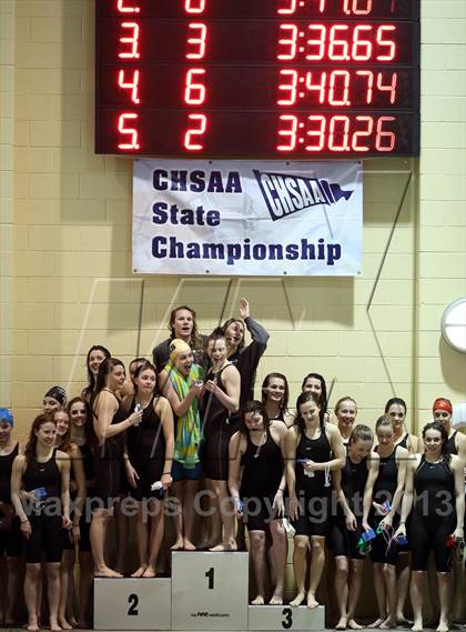Thumbnail 1 in CHSAA 4A State Swimming Championships photogallery.