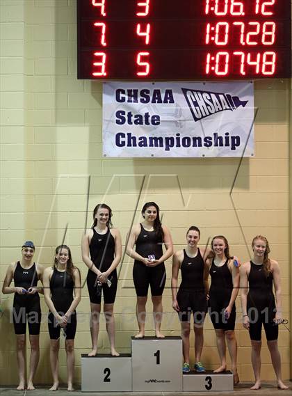 Thumbnail 3 in CHSAA 4A State Swimming Championships photogallery.