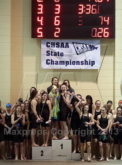 Thumbnail 2 in CHSAA 4A State Swimming Championships photogallery.