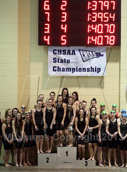 Thumbnail 2 in CHSAA 4A State Swimming Championships photogallery.