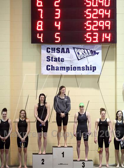 Thumbnail 1 in CHSAA 4A State Swimming Championships photogallery.