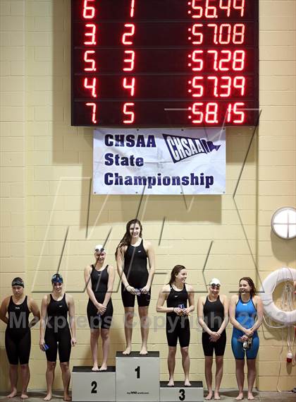 Thumbnail 2 in CHSAA 4A State Swimming Championships photogallery.