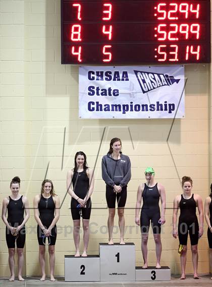 Thumbnail 3 in CHSAA 4A State Swimming Championships photogallery.