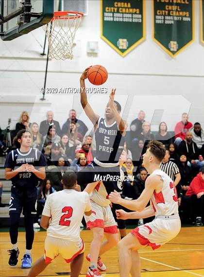 Thumbnail 1 in Center Moriches vs. South Bronx Prep (Gotham Hoops Showcase) photogallery.