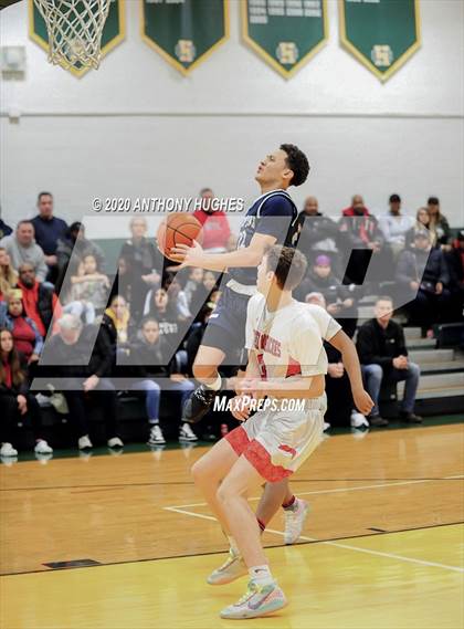 Thumbnail 3 in Center Moriches vs. South Bronx Prep (Gotham Hoops Showcase) photogallery.