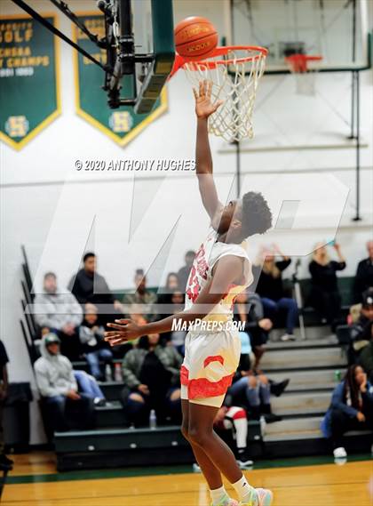 Thumbnail 3 in Center Moriches vs. South Bronx Prep (Gotham Hoops Showcase) photogallery.