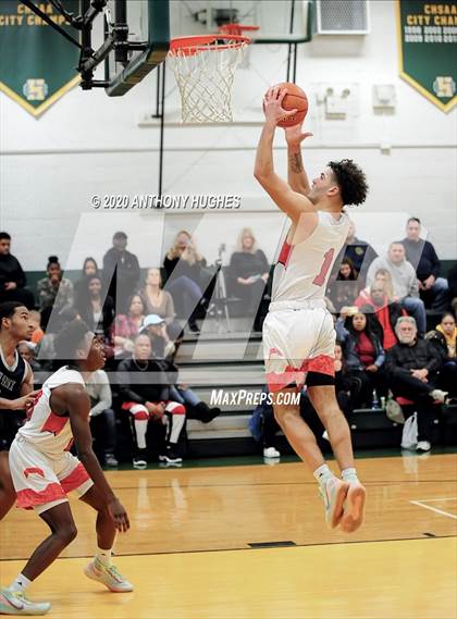 Thumbnail 2 in Center Moriches vs. South Bronx Prep (Gotham Hoops Showcase) photogallery.