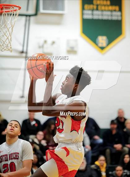 Thumbnail 1 in Center Moriches vs. South Bronx Prep (Gotham Hoops Showcase) photogallery.