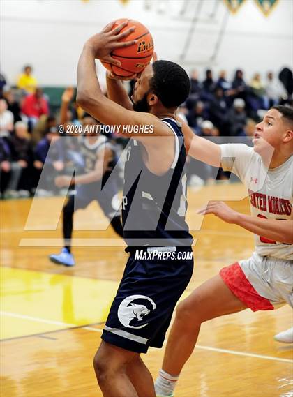 Thumbnail 3 in Center Moriches vs. South Bronx Prep (Gotham Hoops Showcase) photogallery.