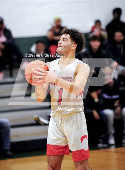 Thumbnail 3 in Center Moriches vs. South Bronx Prep (Gotham Hoops Showcase) photogallery.