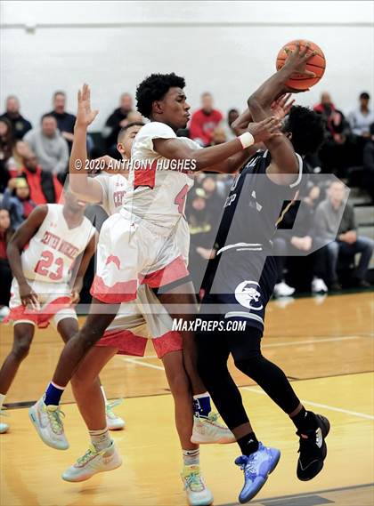Thumbnail 2 in Center Moriches vs. South Bronx Prep (Gotham Hoops Showcase) photogallery.