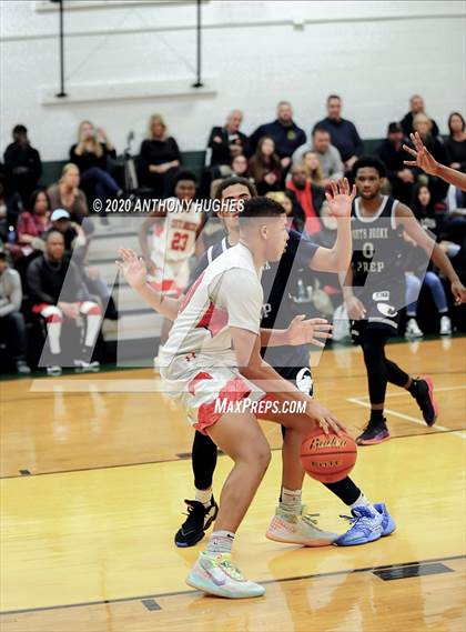 Thumbnail 2 in Center Moriches vs. South Bronx Prep (Gotham Hoops Showcase) photogallery.