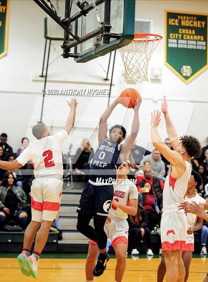 Thumbnail 3 in Center Moriches vs. South Bronx Prep (Gotham Hoops Showcase) photogallery.