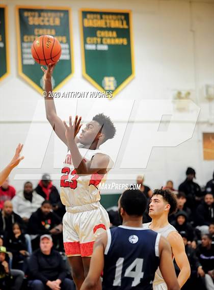 Thumbnail 2 in Center Moriches vs. South Bronx Prep (Gotham Hoops Showcase) photogallery.