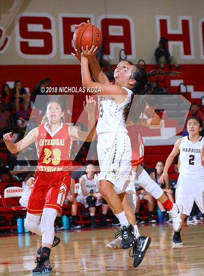 Thumbnail 1 in West Torrance vs. Cathedral Catholic (Battle at the Beach) photogallery.