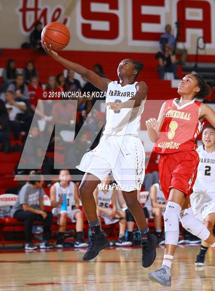Thumbnail 3 in West Torrance vs. Cathedral Catholic (Battle at the Beach) photogallery.