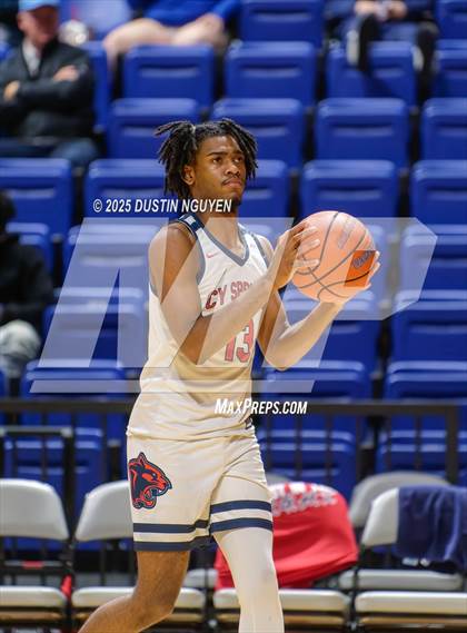 Thumbnail 3 in Cypress Springs vs. Tomball Memorial (UIL Basketball 6A D2 Region II Bi-District) photogallery.