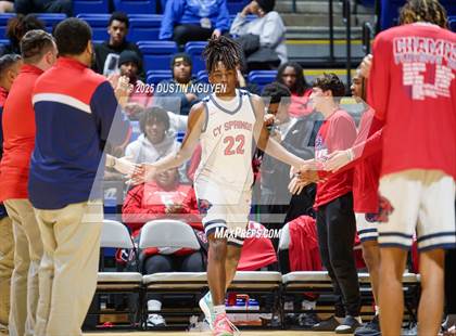 Thumbnail 3 in Cypress Springs vs. Tomball Memorial (UIL Basketball 6A D2 Region II Bi-District) photogallery.