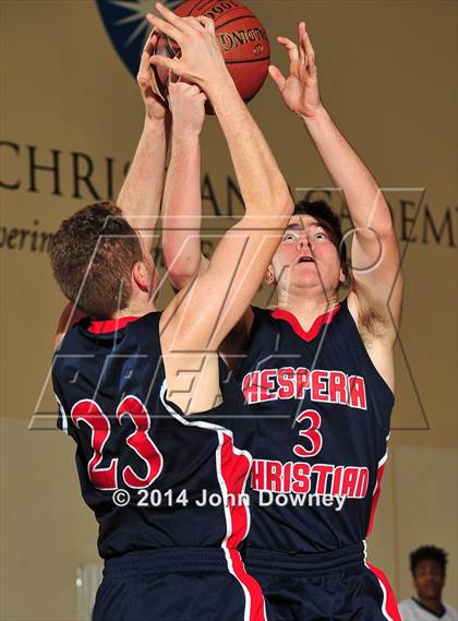 Thumbnail 1 in Salesian vs. Hesperia Christian (MaxPreps Holiday Classic) photogallery.