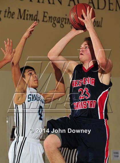Thumbnail 1 in Salesian vs. Hesperia Christian (MaxPreps Holiday Classic) photogallery.