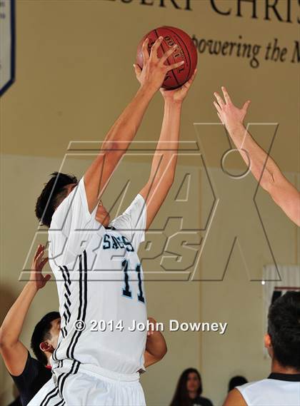 Thumbnail 1 in Salesian vs. Hesperia Christian (MaxPreps Holiday Classic) photogallery.