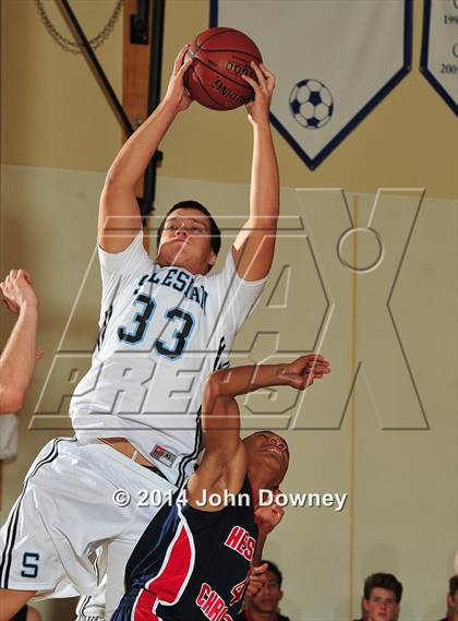 Thumbnail 3 in Salesian vs. Hesperia Christian (MaxPreps Holiday Classic) photogallery.