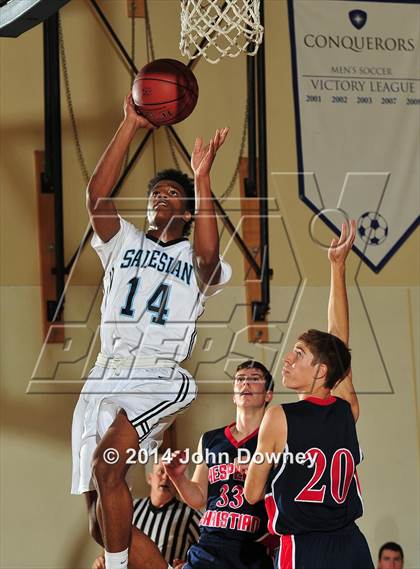 Thumbnail 1 in Salesian vs. Hesperia Christian (MaxPreps Holiday Classic) photogallery.