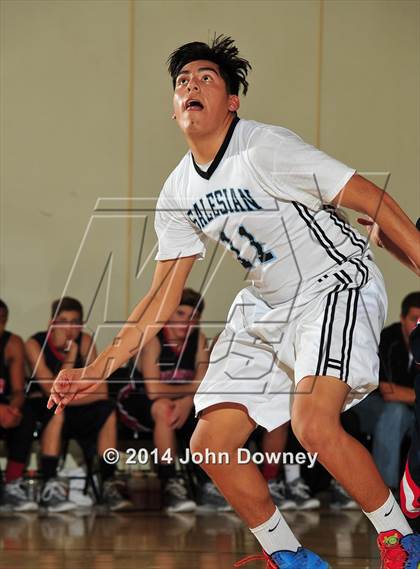 Thumbnail 2 in Salesian vs. Hesperia Christian (MaxPreps Holiday Classic) photogallery.