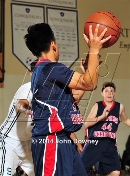 Thumbnail 3 in Salesian vs. Hesperia Christian (MaxPreps Holiday Classic) photogallery.