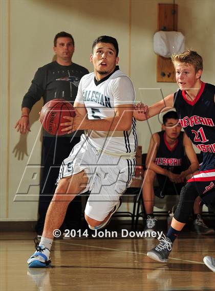 Thumbnail 3 in Salesian vs. Hesperia Christian (MaxPreps Holiday Classic) photogallery.