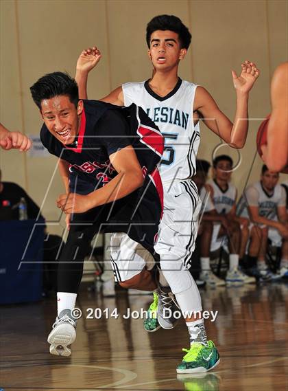 Thumbnail 2 in Salesian vs. Hesperia Christian (MaxPreps Holiday Classic) photogallery.