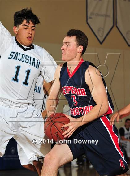 Thumbnail 3 in Salesian vs. Hesperia Christian (MaxPreps Holiday Classic) photogallery.