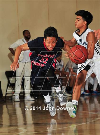 Thumbnail 1 in Salesian vs. Hesperia Christian (MaxPreps Holiday Classic) photogallery.