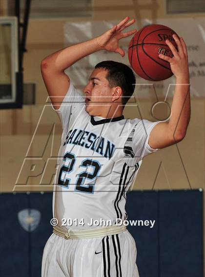 Thumbnail 2 in Salesian vs. Hesperia Christian (MaxPreps Holiday Classic) photogallery.