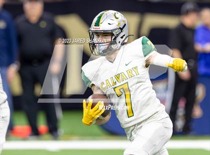 Thumbnail 3 in Calvary Baptist Academy @ St. Charles Catholic (LHSAA Division III Select Final) photogallery.