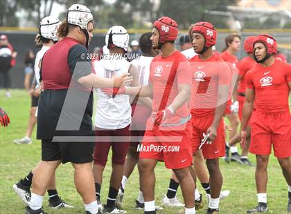 Thumbnail 1 in Mater Dei vs. Alemany (Battle at the Beach 7x7) photogallery.