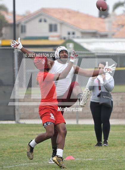 Thumbnail 2 in Mater Dei vs. Alemany (Battle at the Beach 7x7) photogallery.