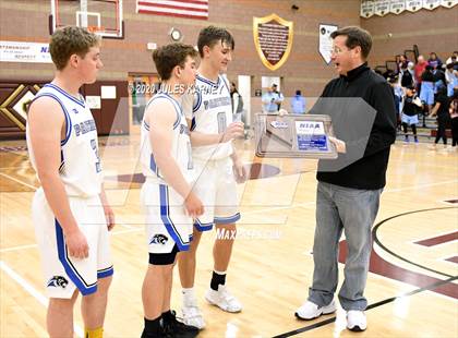 Thumbnail 3 in Pahranagat Valley vs Owyhee (NIAA 1A Southern/Eastern Final) photogallery.