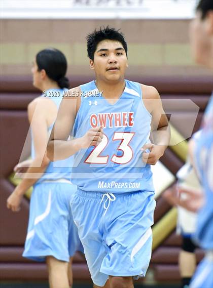 Thumbnail 1 in Pahranagat Valley vs Owyhee (NIAA 1A Southern/Eastern Final) photogallery.