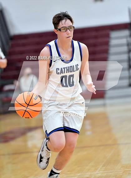 Thumbnail 2 in Wildwood Catholic vs Delran (South Jersey Invitational) photogallery.