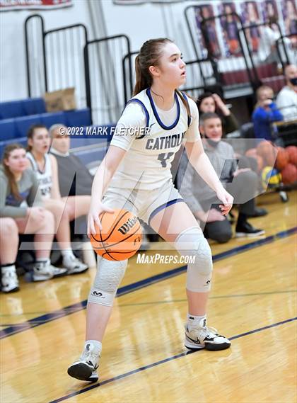 Thumbnail 3 in Wildwood Catholic vs Delran (South Jersey Invitational) photogallery.