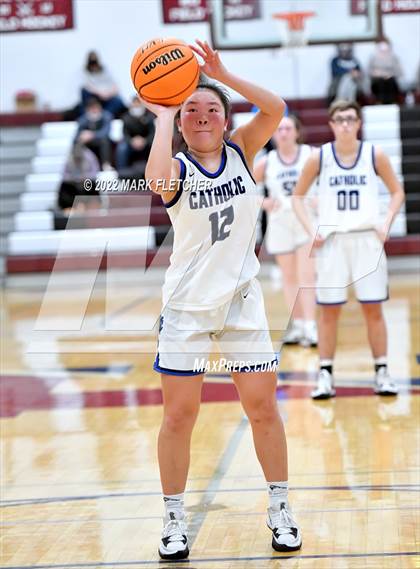 Thumbnail 2 in Wildwood Catholic vs Delran (South Jersey Invitational) photogallery.